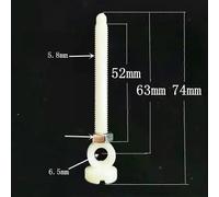 (74 mm) 1 unidad. Tornillo de repuesto para lavabo de plástico de 62 mm/74 mm. Tornillo de desagüe blanco