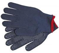 74104 - guantes de algodón y poliéster, puntos de PVC, de color azul marino "PSD"