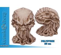 Nemesis Now James Ryman - Figura Decorativa de Calavera de Cthulhu Verde, Natural, 20 cm