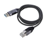 74393 Cable slim,USB 3.0 RJ45 Plug,USB A-Conector niquelado 1m Goobay