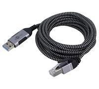74396 Cable Slim,USB 3.0 RJ45 Plug,USB A Plug niquelado 3m Goobay