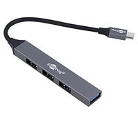 74457 Hub USB A Hembra x4,USB C-Conector USB 2.0,USB 3.2 PnP Goobay