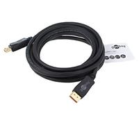 74762 Cable Displayport Conector, ambos lados PVC L: 3m negro Goobay