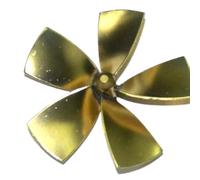 74mm 5 Blade Latón Canalizado De La Hélice para El Modelo De RC Barco M4 Eje CW O CCW Estaño Soldada Sola Hélice Marina para Remolcador DIY Construye(CW)