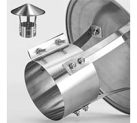 75-315mm Tapa de Chimenea de Acero Inoxidable,Antilluvia Sombrero De Chimenea,cubierta de lluvia para conductos de ventilación Para La Mejor Ventilación De Chimeneas(90mm/3.54in)