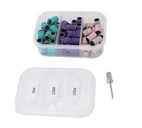 75 Bandas de Lijado Rolybag para Taladro de Uñas, Banda de Lijado Pequeña para Exfoliación, Kit de Cuidado de Pies con Material de Arenisca Seguro
