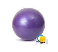 (75 cm,Purple)Anti-Burst Exercise Gym Ball for Pilates Yoga Core Training with Pump