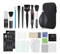 75 en 1 Kits Limpieza Cámara Reflex Profesional para Cámaras Réflex y Lente Optica Cámaras Digitales DSLR Rebel EOS,Olympus,Funda Negra Impermeable para Cámaras,Computadora,Teclado,Auriculares