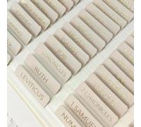 75 etiquetas bíblicas laminadas en láminas doradas, pestañas bíblicas autoadhesivas para mujeres y hombres, pegatinas de índice de la Biblia, suministros de estudio bíblico para el Antiguo y Nuevo