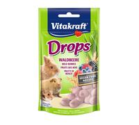 Vitakraft Drops, golosinas para roedores, con bayas silvestres, comida para roedores, para mimarlos, sin azúcar añadido (1x 75g)