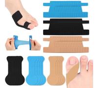 75 Piezas Cintas de Kinesiología para Juanetes, Precortado Corrector | Cintas de Fisioterapia Hallux Valgus, 2 Modelos, Material Respetuoso con La Piel, para Eficaz Sujeción y Estabilizar