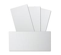 75 piezas DIN Cartón largo con estructura de lino - Color: Blanco - 99 x 210 mm - 250 gramos por m² - Cartón sin pliegues - Ideal para manualidades, scrapbooking, tarjeta de felicitación
