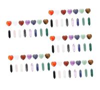 75 Piezas Ornamento Del Corazón Brujas Cierre Colgante Para Collar Suministros De Joyería De Bricolaje Mini Decoración Hexagonal Selenita Piedra Cristal