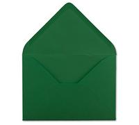 75 sobres DIN C6, color verde oscuro, 11,4 x 16,2 cm, 120 g/m², adhesivo húmedo, fundas para cartas sin ventana, para invitaciones de tu agente de Glüxx