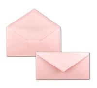 75 sobres rosa DIN largo - 110 x 220 mm (11 x 22 cm) - Adhesivo húmedo sin ventana - Ideal para tarjetas de invitación - Serie FarbenFroh