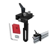 75 Tipo T-Track Miter Stop, aleación de aluminio ajustable manual Block, resistente y resistente, accurado Woodworking Limiter for T-Track Tools