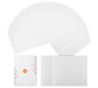 75 Uds Predobladas Papel de Vitela Blanco para Invitaciones, 13x18cm Papel de Sobre para Invitación de Boda Translúcidas Vellum Paper para Bodas Despedidas de Soltera Baby Shower Cumpleaños