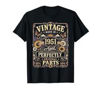 75 Year Old Made in 1951 Retro Floral 75th Birthday Women Camiseta