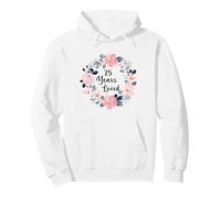 75 Years Loved 75th Birthday Floral 75 Year Old Men Women Sudadera con Capucha