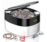 750 ML Limpiador Ultrasonidos Limpieza 50000 Hz Impiador Gafas Ultrasonico Doméstico 6 Modos de Tiempo con Temporizador Digital para Monedas/Dentaduras/Relojes/Joyas/Anteojos y Piezas Metálicos
