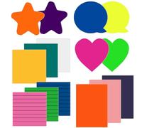 750 piezas notas adhesivas transparentes, Bloc de notas colorido impermeable Suministros para libros de anotaciones autoadhesivos translúcidos Ver a través de notas adhesivas para oficina Escuela