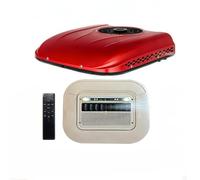 7500 BTU Autocaravana Aire Acondicionado 24V, 12VDC Aire Acondicionado/Delgado Techo del Coche Aire Acondicionado es aplicable a monovolúmenes, vehículos, viviendas, Camiones,Rojo,24V