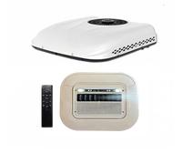 7500 BTU Autocaravana Aire Acondicionado 24V, 12VDC Aire Acondicionado/Delgado Techo del Coche Aire Acondicionado es aplicable a monovolúmenes, vehículos, viviendas, Camiones,blanca,12V