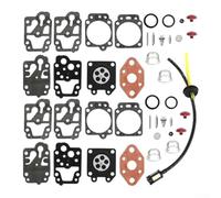 7531225 Kit de reparación de carburador para cortacésped compatible con motores K20WYL GX22 GX31 ER2600L GX22 GX35 modelos completo de línea de combustible y juego de bombillas