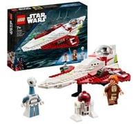 LEGO Star Wars Caza Estelar Jedi de OBI-WAN Kenobi, Nave de Juguete de Construcción, Regalo para Niños y Niñas de 7 Años o Más, Droide R4-P17, Taun We y Espadas Láser 75333