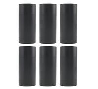 75ML Contenedores de desodorante vacíos Tubo de bálsamo labial DIY Plástico vacío Negro Twist-up Tubos de desodorante redondos de viaje recargables (paquete de 6, negro)