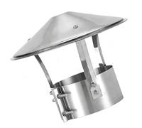 75mm 100mm 130mm 140mm 200mm Sombrerete Chimenea para Tubo de Techo, Tapas Extractor Humos Chimenea de Acero Inoxidable 304, Sombrero de Nieve para Lluvia(100mm/4“)