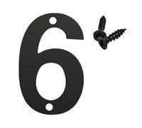 75mm, 90mm, 100mm, 120mm Stainless Steel Digital Double Screw Hole Mailbox Mailbox Number House Number(100mm,6)