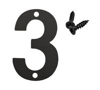 75mm, 90mm, 100mm, 120mm Stainless Steel Digital Double Screw Hole Mailbox Mailbox Number House Number(75mm,3)