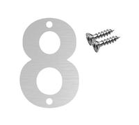 75mm, 90mm, 100mm, 120mm Stainless Steel Double Screw Hole Digital House Number Mailbox Number(100mm,8)