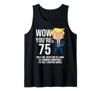 75th Birthday 75 Años Funny Trump Republican Party Camiseta sin Mangas