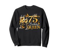 75th Birthday Queen 75 and Fabulous 75 Years Old Women Girls Sudadera