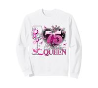 75th Birthday Queen Pink Wine 75 Years Old Women Girls Sudadera