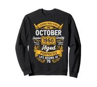 75th Birthday The Real Legends October 1950 75 Years Old Men Sudadera