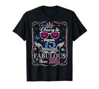 75th Birthday Women Cheers to 75 Years Fabulous Since 1951 Camiseta