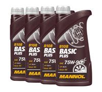 75W 90 Aceite Motor Mannol Basic Plus 4 4x1 Litro Api GL4+
