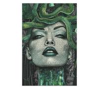 75x50cm/1000pcs Rompecabezas Medusa Mosaic Portrait Rompecabezas para Adultos Juegos Relajantes Decoración Perfecta Cumpleaños Y Navidad 75x50cm/1000pcs