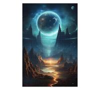 75x50cm/1000pcs Rompecabezas para Adolescentes Alien Space Landscape Rompecabezas para Adultos Juguetes De Bricolaje Ensamblaje De Patrones Juego Desafiante Regalos 75x50cm/1000pcs