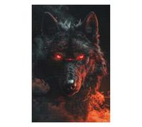 75x50cm/1000pcs Rompecabezas para Adolescentes Dangerous Black Wolf Rompecabezas Juguetes Antiestrés Decoración Cumpleaños, Navidad 75x50cm/1000pcs