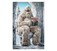 75x50cm/1000pcs Rompecabezas para Adolescentes Funny Yeti on The Toilet Rompecabezas para Adultos Juegos Divertidos Una Obra De Arte Cumpleaños 75x50cm/1000pcs
