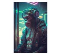 75x50cm/1000pcs Rompecabezas para Adolescentes Futuristic Chimpanzee Rompecabezas para Adultos Juegos De Relajación Corte De Precisión Actividades Divertidas En Casa 75x50cm/1000pcs