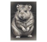 75x50cm/1000pcs Rompecabezas para Adolescentes Hamster Pencil Drawing Rompecabezas De Juguete para Decoración De Pared Análisis Y Lógica Diversión En Actividades En Casa, 75x50cm/1000pcs
