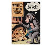 75x50cm/1000pcs Rompecabezas para Adolescentes Monkey and Lion Cartoon Rompecabezas para Adultos Juegos Familiares Una Obra De Arte Juego Desafiante Regalos 75x50cm/1000pcs