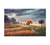 75x50cm/1000pcs Rompecabezas para Adolescentes Rainy Landscape with Autumn Colors Rompecabezas para Adultos Juego De Ingenio Pero Divertido Y Humorístico para Cumpleaños, Navidad 75x50cm/1000pcs