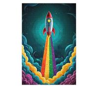 75x50cm/1000pcs Rompecabezas para Adolescentes Rocket Rainbow Rompecabezas para Adultos Juego Práctico Decoración Difícil Y Desafiante 75x50cm/1000pcs