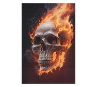 75x50cm/1000pcs Rompecabezas para Adolescentes Skull Heat and Power Rompecabezas para Adultos Juego Familiar Difícil Regalo De Cumpleaños, Regalos, 75x50cm/1000pcs